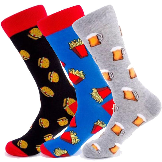 3 pairs of socks perfect for fast food junkies!