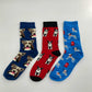 Unisex Dog Themed Socks (A) 3 Pairs Size 6-12 UK