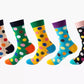 5 Pairs Polka Dot Ladies Cotton Socks UK SIZE 5-10