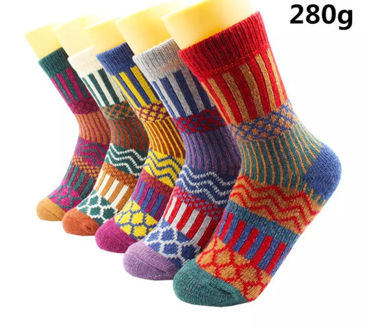 Nordic Style Funky Winter Woolies (medium) 280g 5 pairs (A) Size 3-8 UK