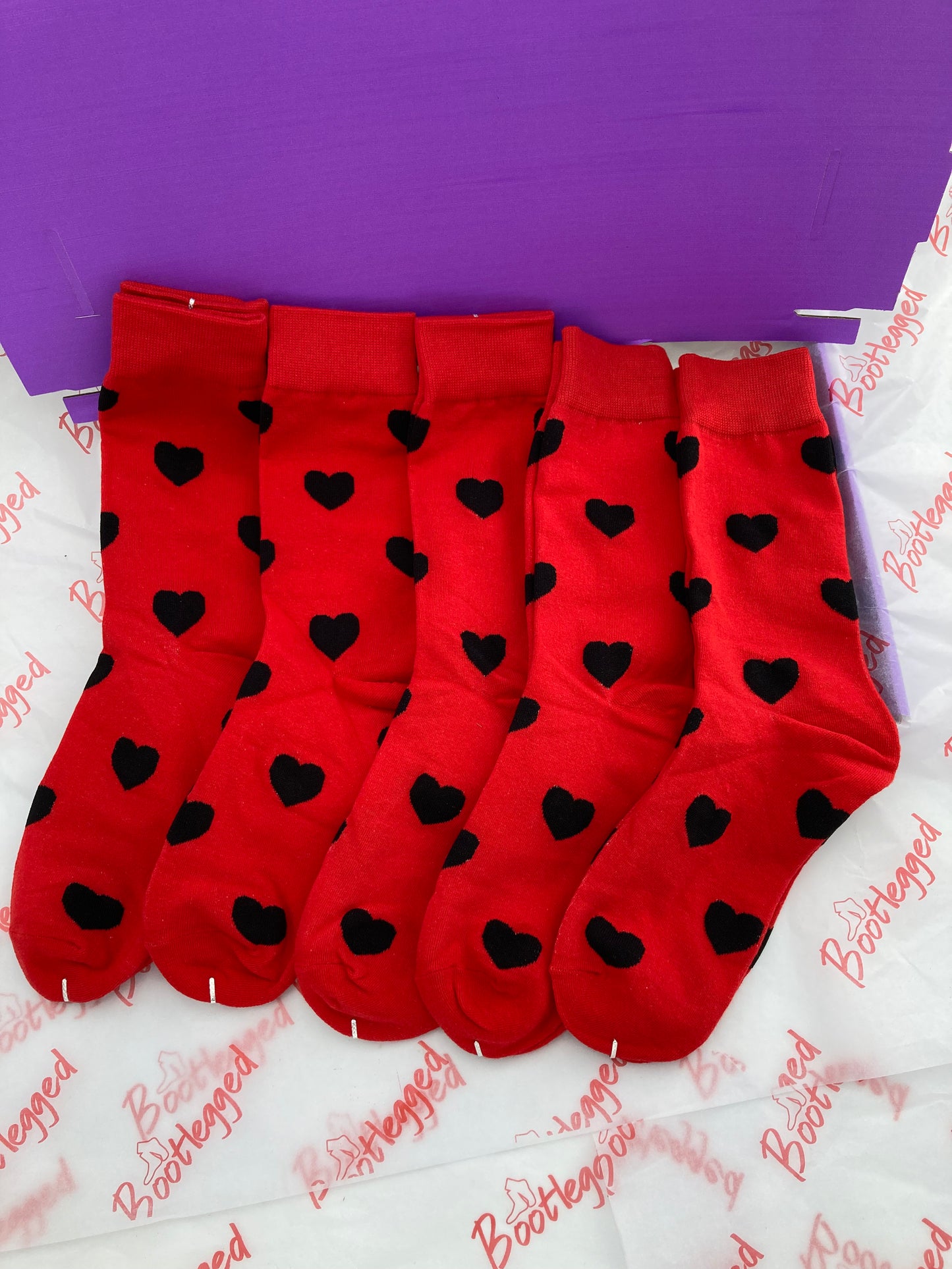5 Pairs Hearts Ladies Cotton Socks UK SIZE 5 -10