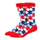 3 Pairs Pack Funky Mixed Colours Unisex Jigsaw Pattern Socks