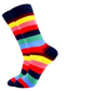 3 Pairs Pack Mens Assorted Colours Combed Cotton Funky Patterned Crew Socks ( C )