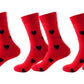 3 Pairs Hearts Ladies Cotton Socks UK SIZE 5 -10