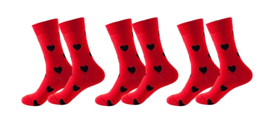 3 Pairs Hearts Ladies Cotton Socks UK SIZE 5 -10