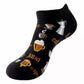 Unisex Coffee Themed Trainer Socks 5 pairs Size 6-11 UK