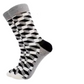 3 Pairs Pack Mens Assorted Colours Combed  Cotton Funky Patterned Crew Socks ( B )