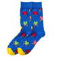 Fun blue and yellow hearts socks